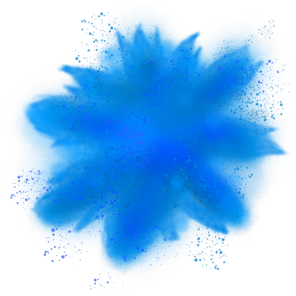 Poudres colorées bleu