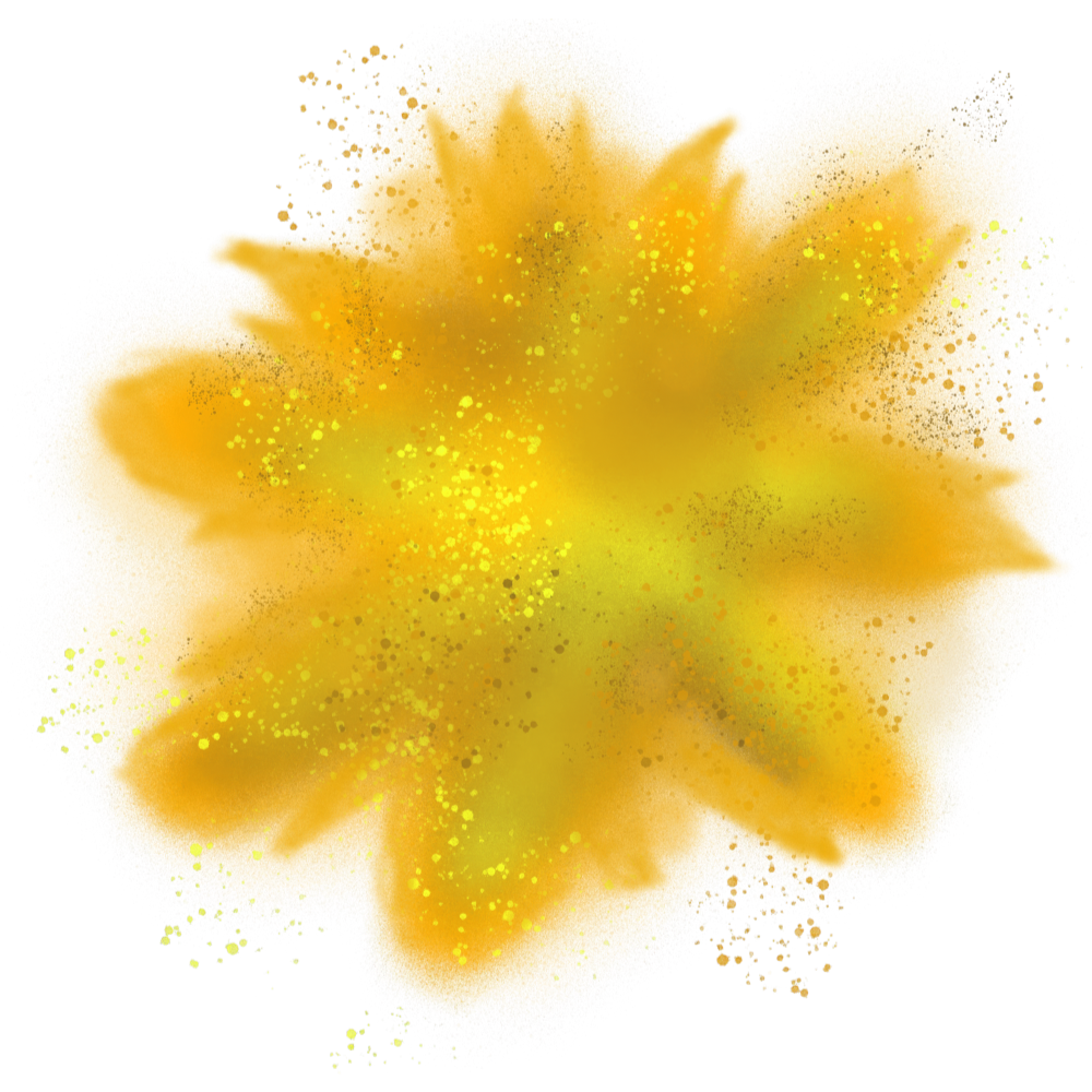 Poudres colorées jaune