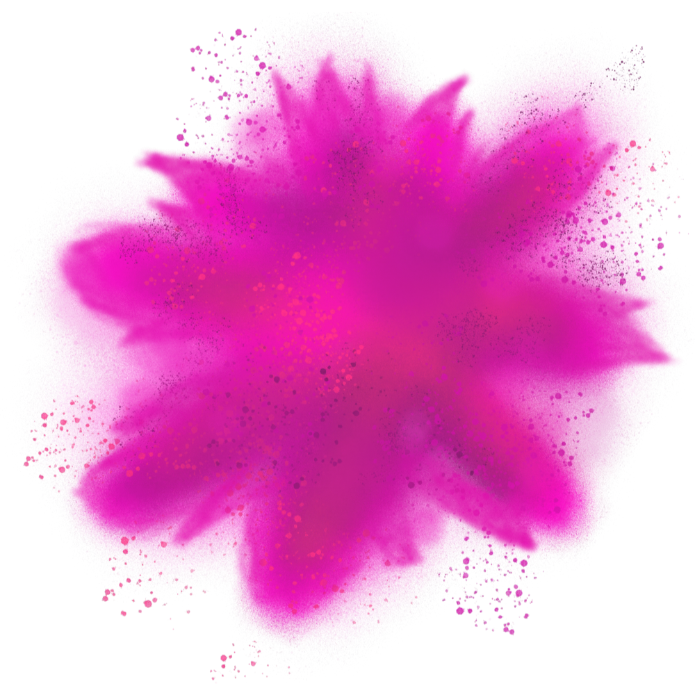 Poudres colorées rose