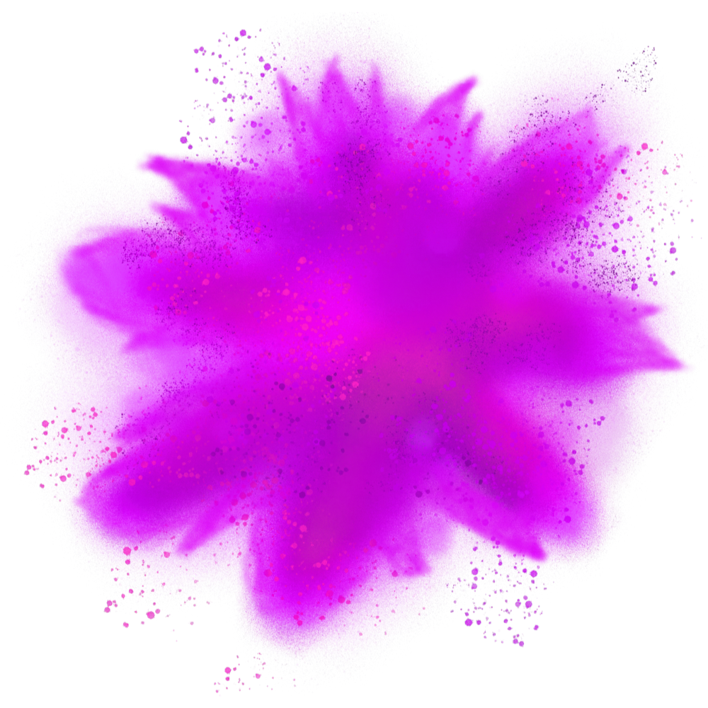 Poudres colorées mauve